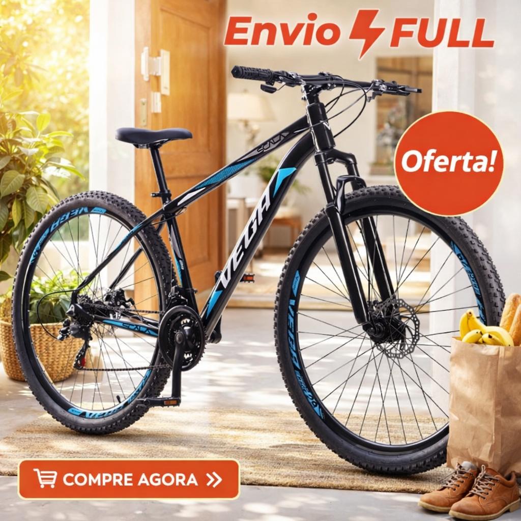Bicicleta Aro 29 Vega Alumínio 21v Freio A Disco Mtb 2025