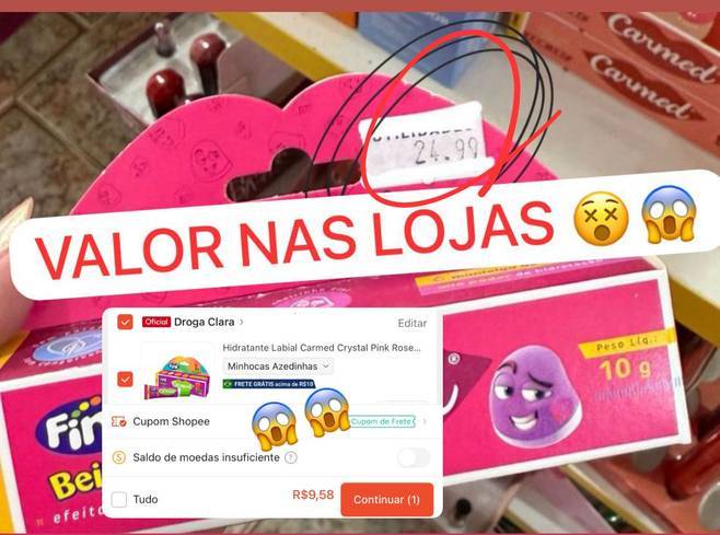 Hidratante Labial Carmed Barbie Pink Efeito Gloss10g