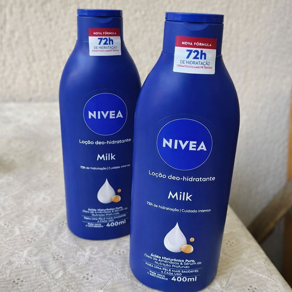 KIT NIVEA Loção Hidratante Milk Pele Seca a Extrasseca 400ml 2 Unidades