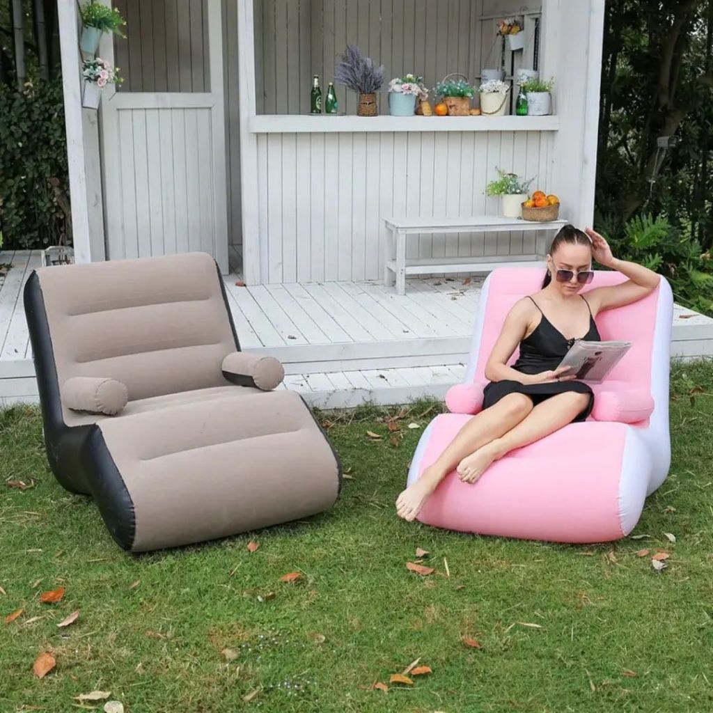 Sofá Inflável Impermeável Camping Puff Confortável Grande com Braço.XHL_HOME