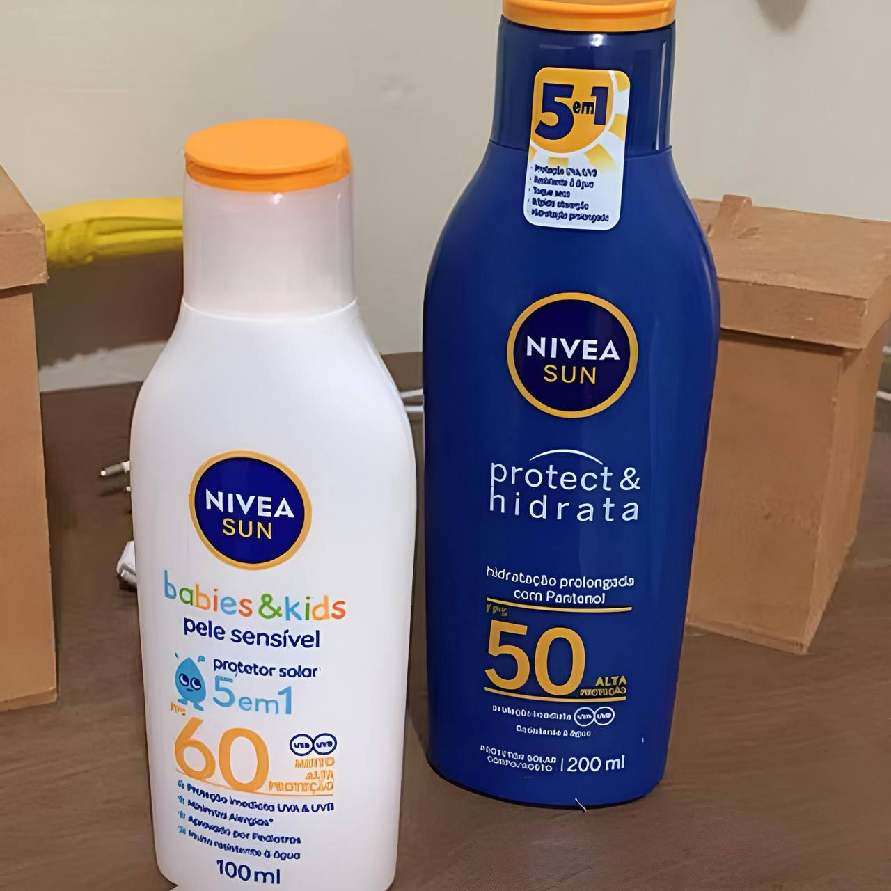Protetor Solar Nivea Sun Protect & Hidrata FPS 50 Loção 200ml e Ganhe Protetor Solar Nivea Sun Kids FPS 60 Loção 100ml