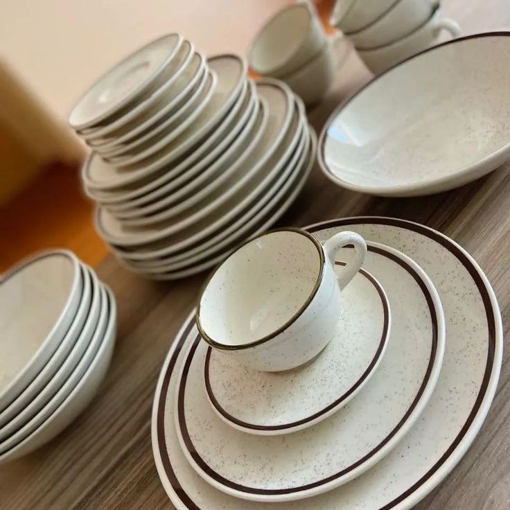 Aparelho de Jantar/Chá Oxford Brisa - Cerâmica, 20 Peças, Bege