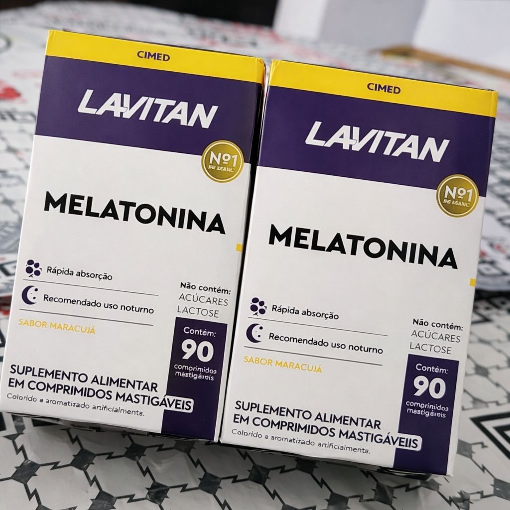 Kit c/2 und Lavitan Melatonina 90 cpr Sabor Maracuja