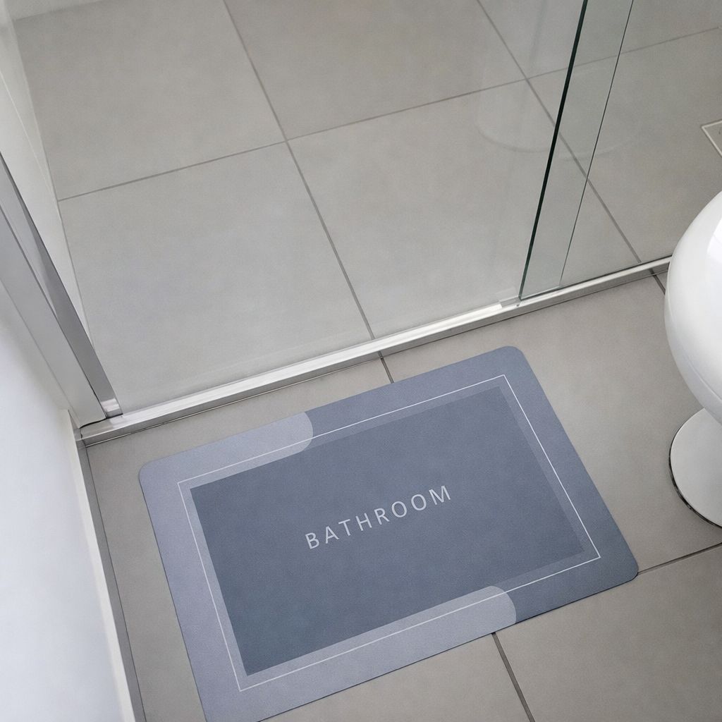 Tapete Antiderrapante de Banheiro Super Absorvente Secagem Rápida Chuveiro Cozinha Varanda