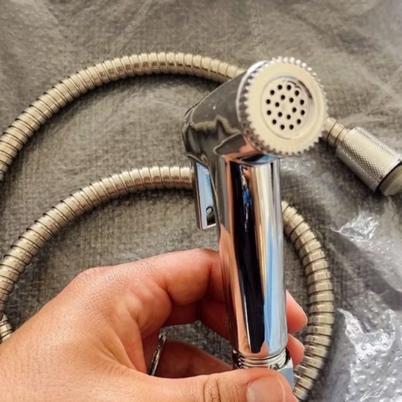 Ducha Higiênica Para Banheiro Completa Luxo  Inox  1,2m Chuveirinho Privada