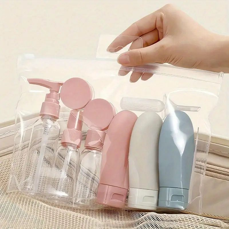 Kit 11 De Frascos Para Viagem Conjunto Multifuncional Peças Creme Cosméticos Viagem -S1