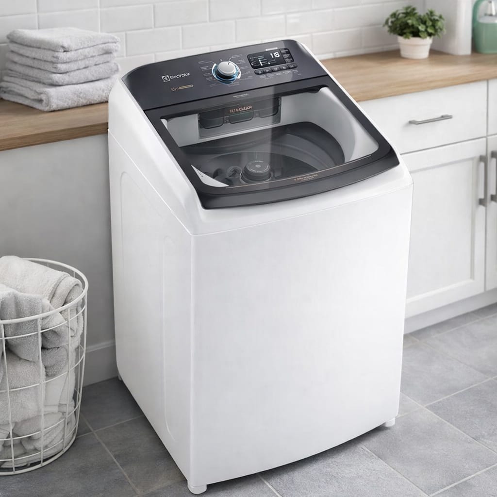 Máquina de Lavar 15kg Electrolux Premium Care com Cesto Inox. Jet&Clean e Time Control (LEC15)