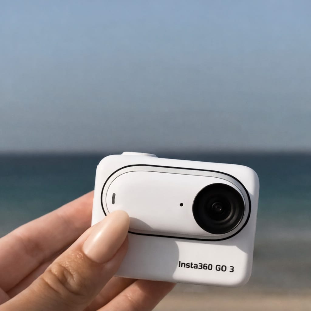 Câmera GO3S Standard Edition ARCTIC WHITE 128GB CINSAATA INSTA360