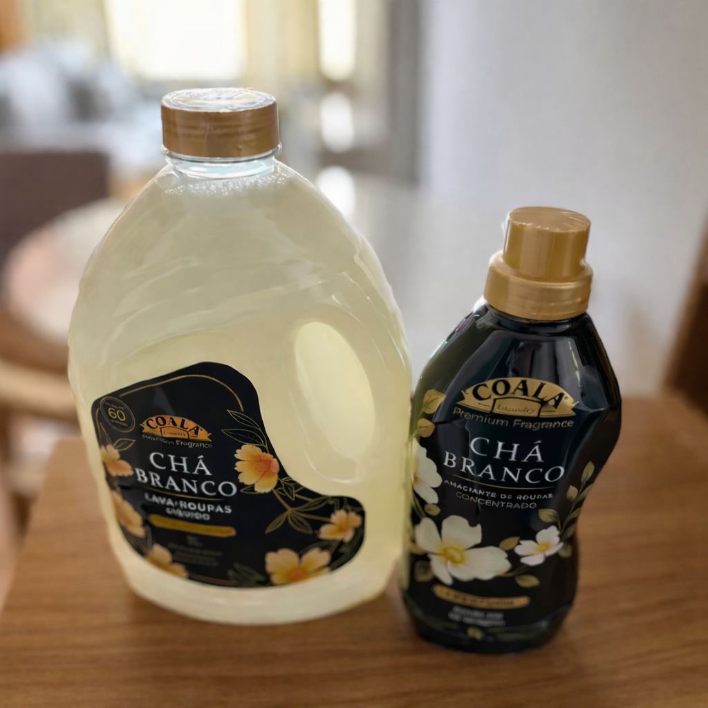 Kit Coala Laundry Chá Branco - 1 lava Roupas 3L +1 Amaciante1L
