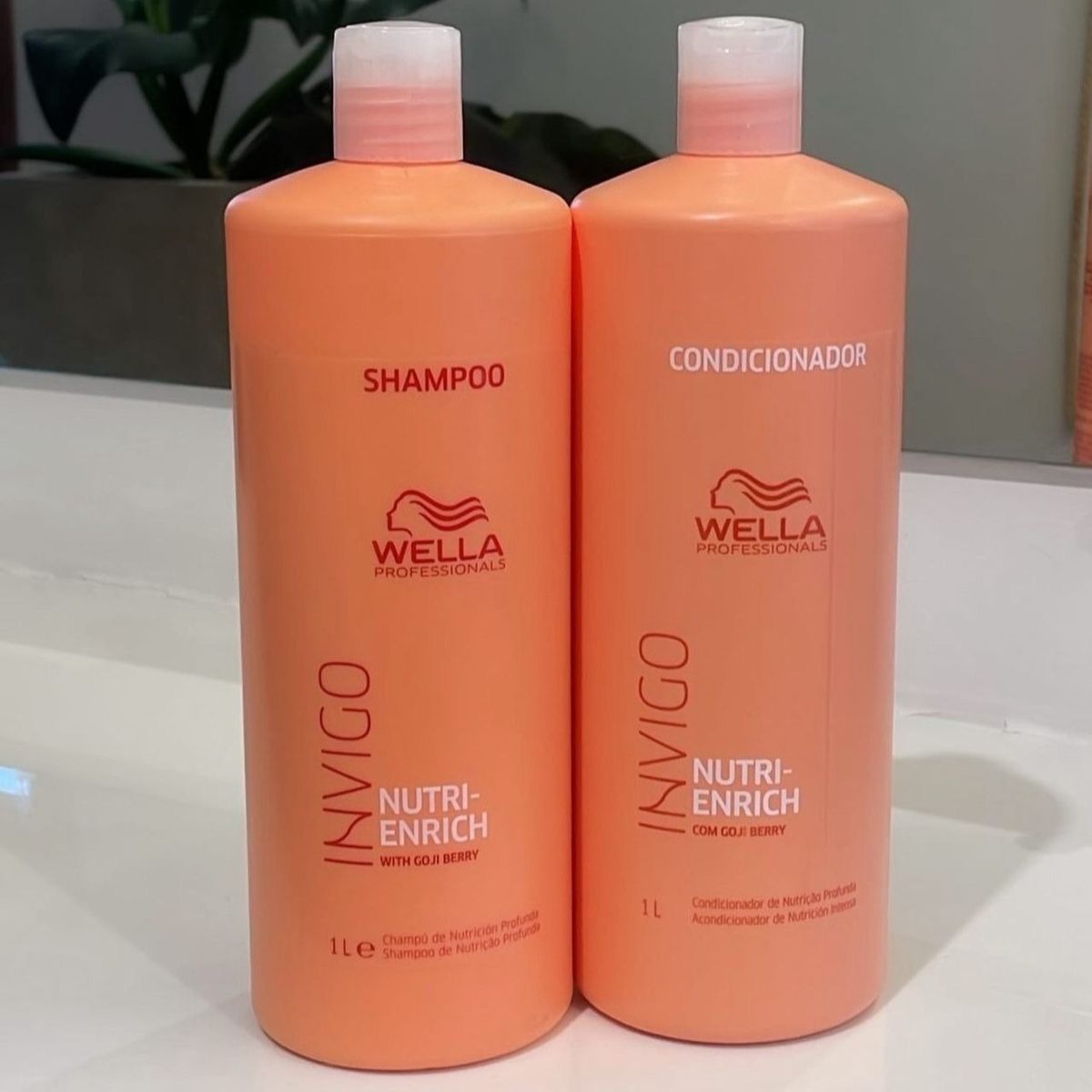 Kit Wella - Shampoo 1L e Condicionador 1L Enrich