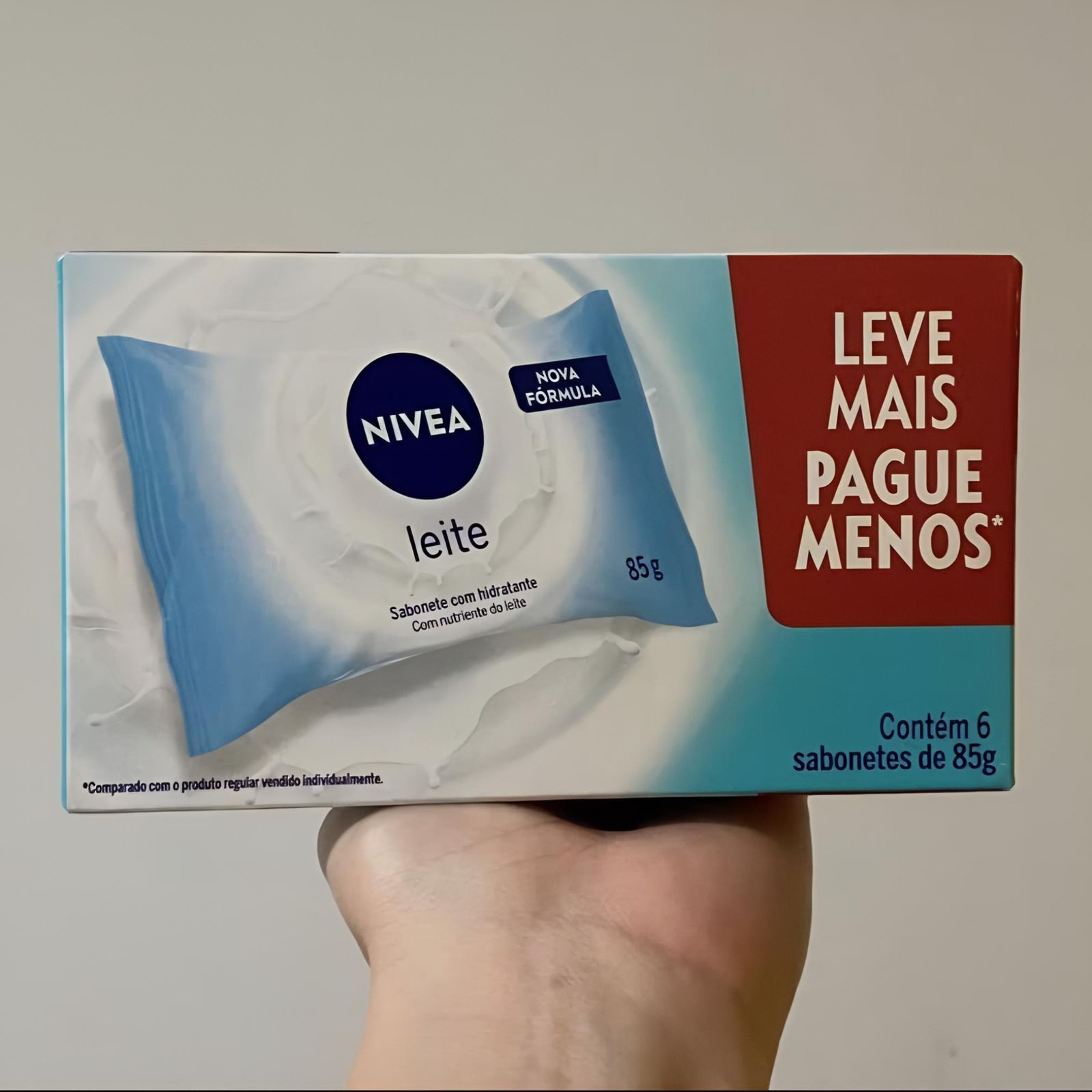 Kit NIVEA Sabonete em Barra Hidratante Leite 85g (6 unidades)