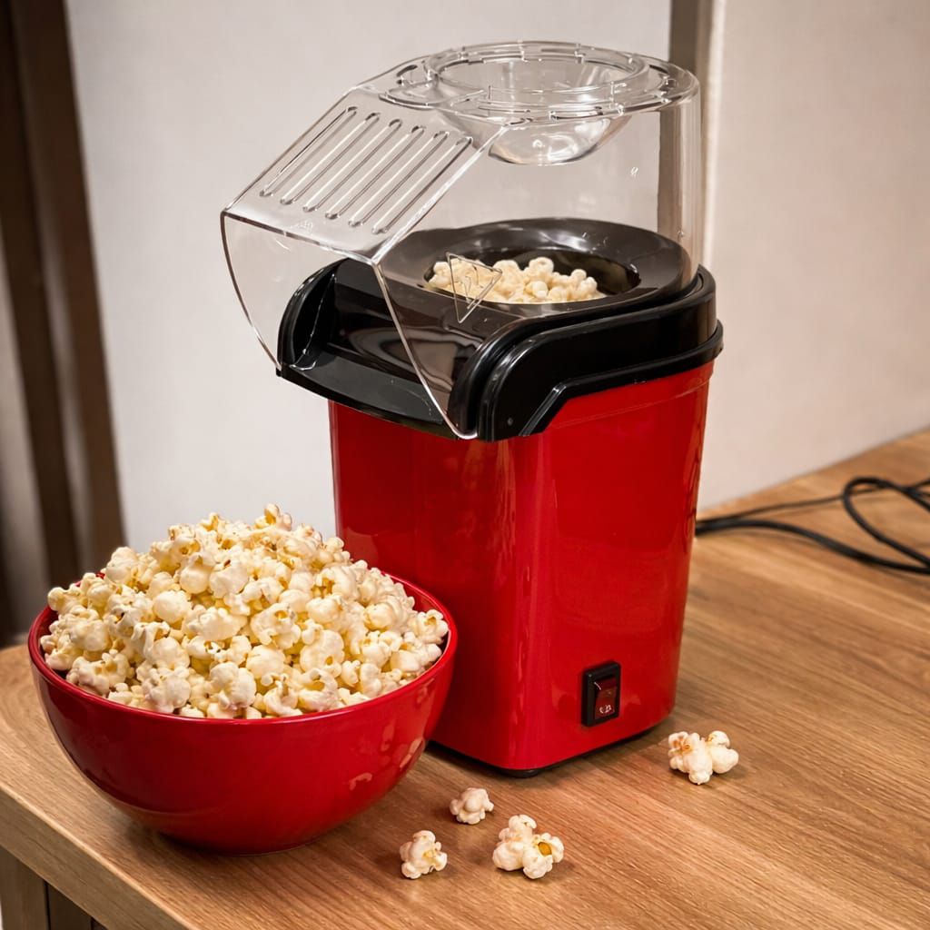 Pipoqueira Elétrica Ar Quente Máquina Fazer Pipoca Sem Óleo 110V--2751