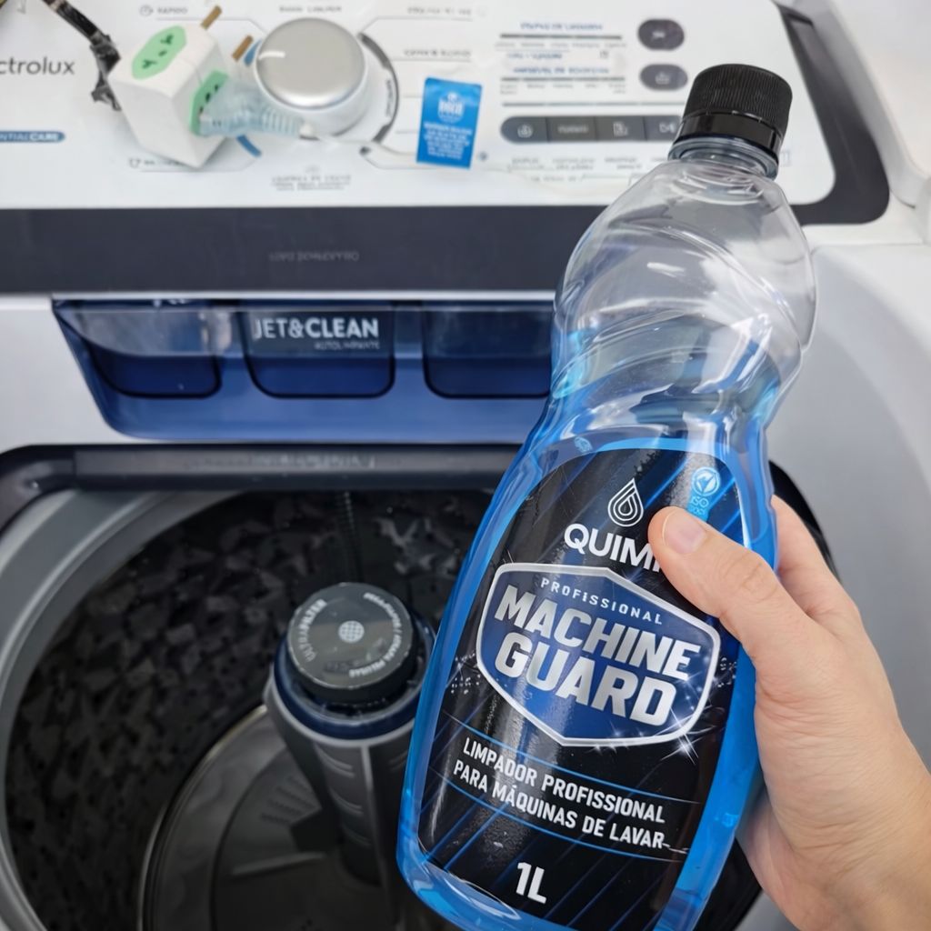 Limpa Máquina de Lavar Roupa até 5 litros - remove resíduos, sabão e odores