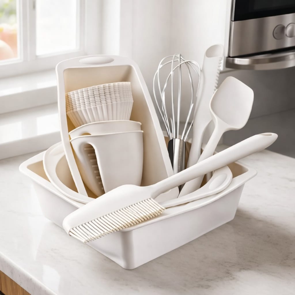 Kit Confeitaria Completo 22 Peças em Silicone – Formas, Utensílios e Acessórios de Cozinha